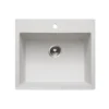 Houzer Quartztone 25 inch Cloud Granite Composite Drop-in Topmount Single Bowl Kitchen Sink - G-300 CLOUD