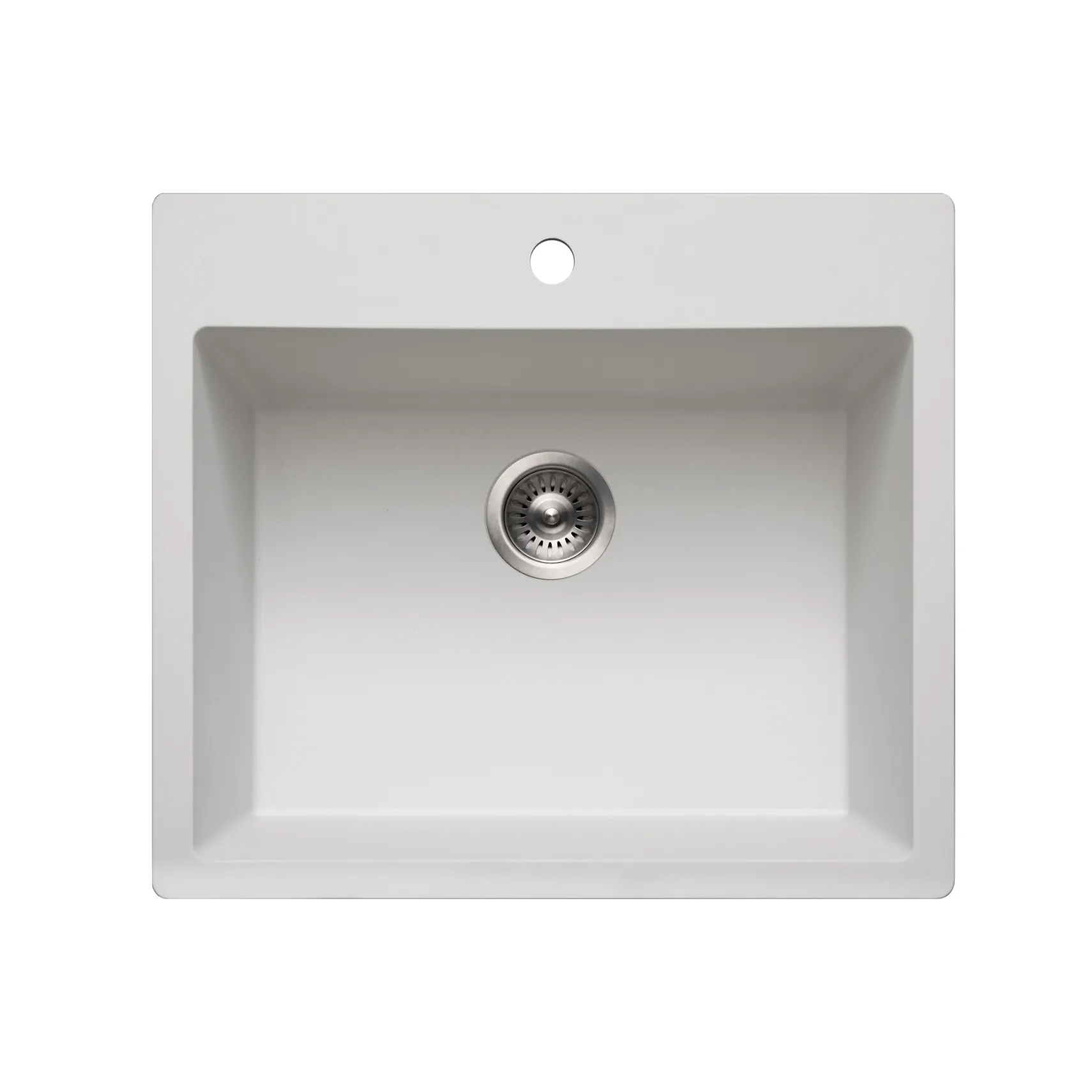 Houzer Quartztone 25 inch Cloud Granite Composite Drop-in Topmount Single Bowl Kitchen Sink - G-300 CLOUD