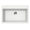 Houzer Quartztone 33 inch Cloud Granite Composite Topmount Single Bowl Kitchen Sink, V-300 CLOUD