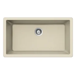 Houzer Quartztone 33 inch Linen Granite Composite Undermount Single Bowl Kitchen Sink - V-100U LINEN