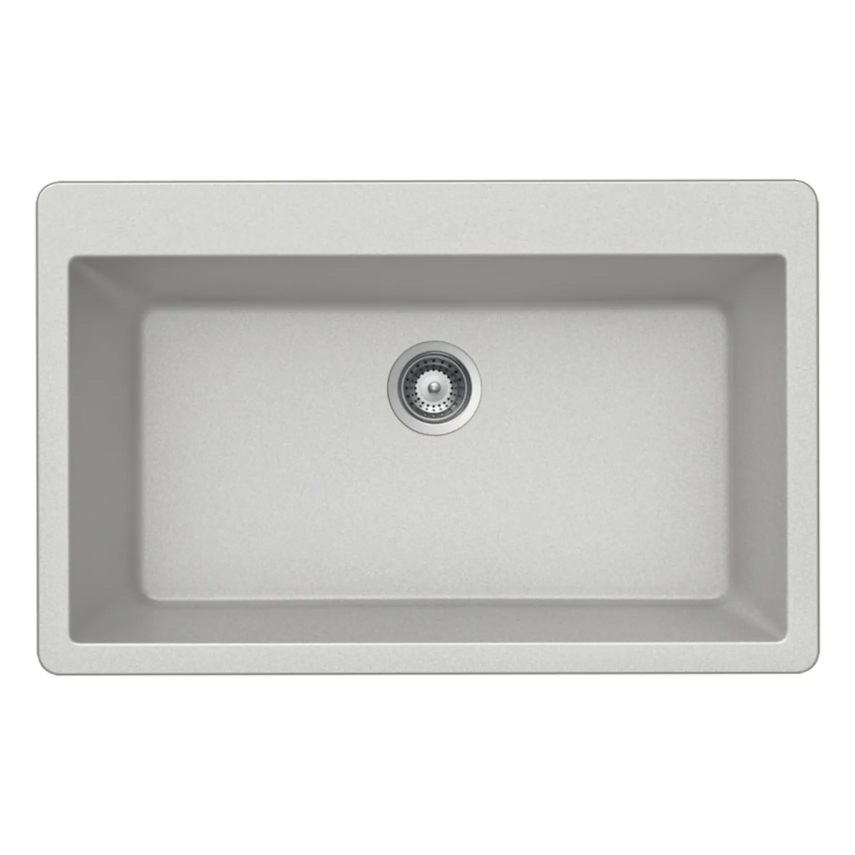 Houzer Quartztone 33 inch Thunder Granite Composite Topmount Single Bowl Kitchen Sink, V-100 Thunder