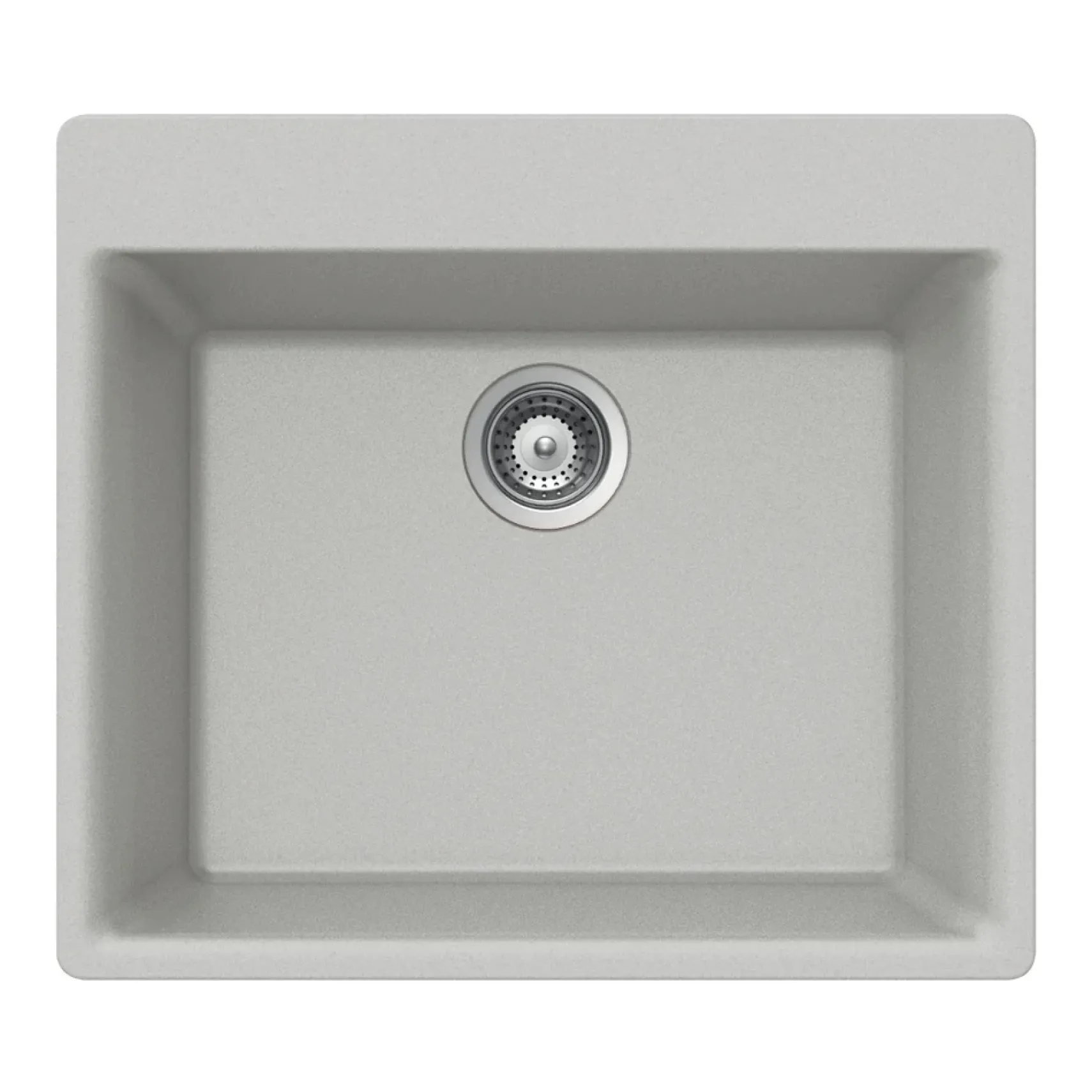 Houzer Quartztone 24 inch Thunder Granite Composite Drop-in Topmount Single Bowl Kitchen Sink - G-100 THUNDER