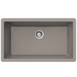 Houzer Quartztone 33" Undermount Granite Kitchen Sink, Taupe, V-100U TAUPE
