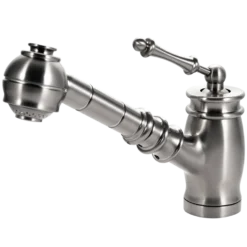 Houzer Scepter Pull Out Solid Brass Kitchen Faucet Brushed Nickel, SCEPO-263-BN