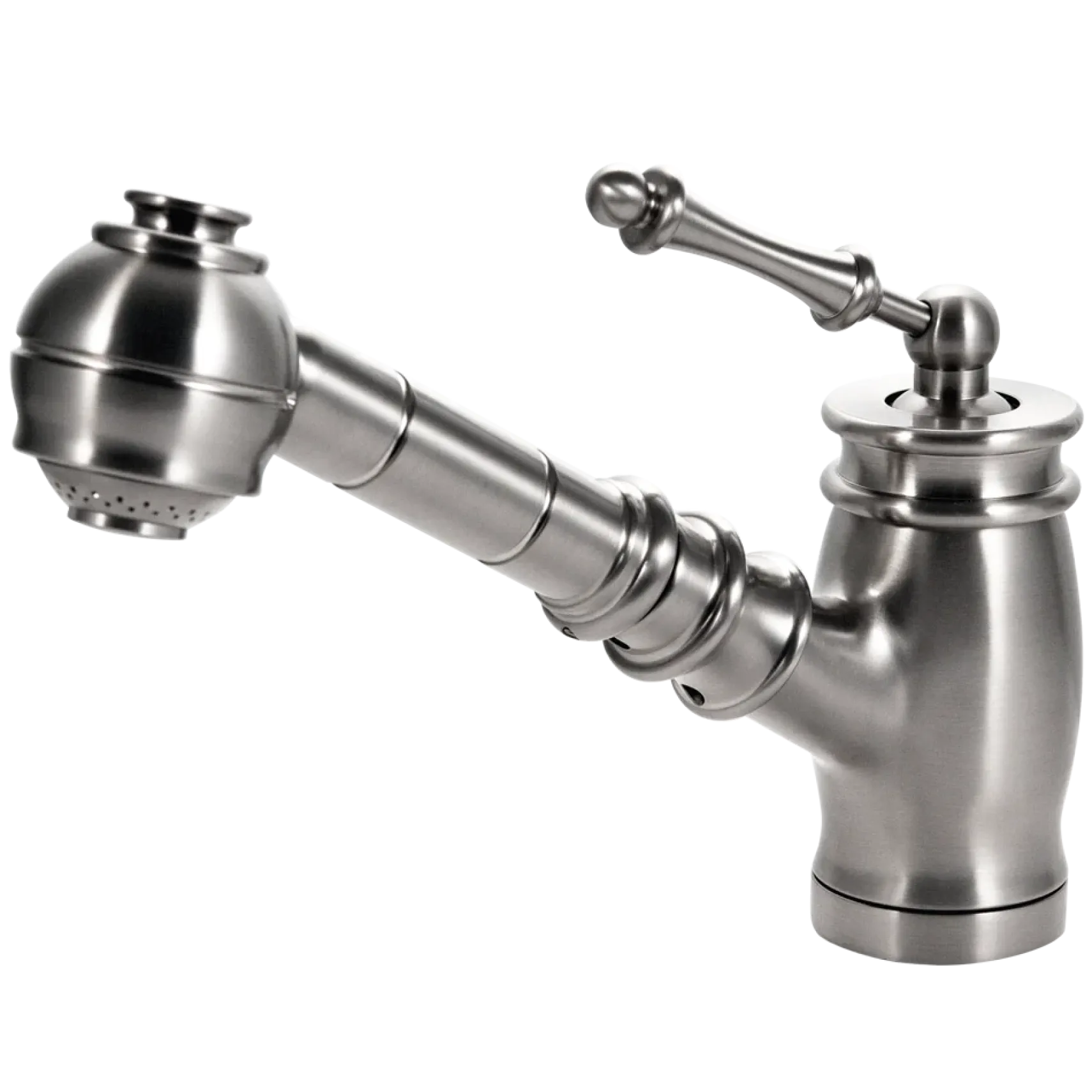 Houzer Scepter Pull Out Solid Brass Kitchen Faucet Brushed Nickel, SCEPO-263-BN
