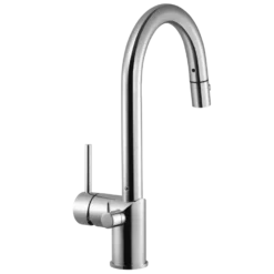 Houzer Sentinel Pull Down Kitchen Faucet with Hot Water Safety Switch Polished Chrome, SENPD-466-PC