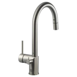 Houzer Sentinel Pull Down Kitchen Faucet Hot Water Safety Brushed Nickel, SENPD-466-BN