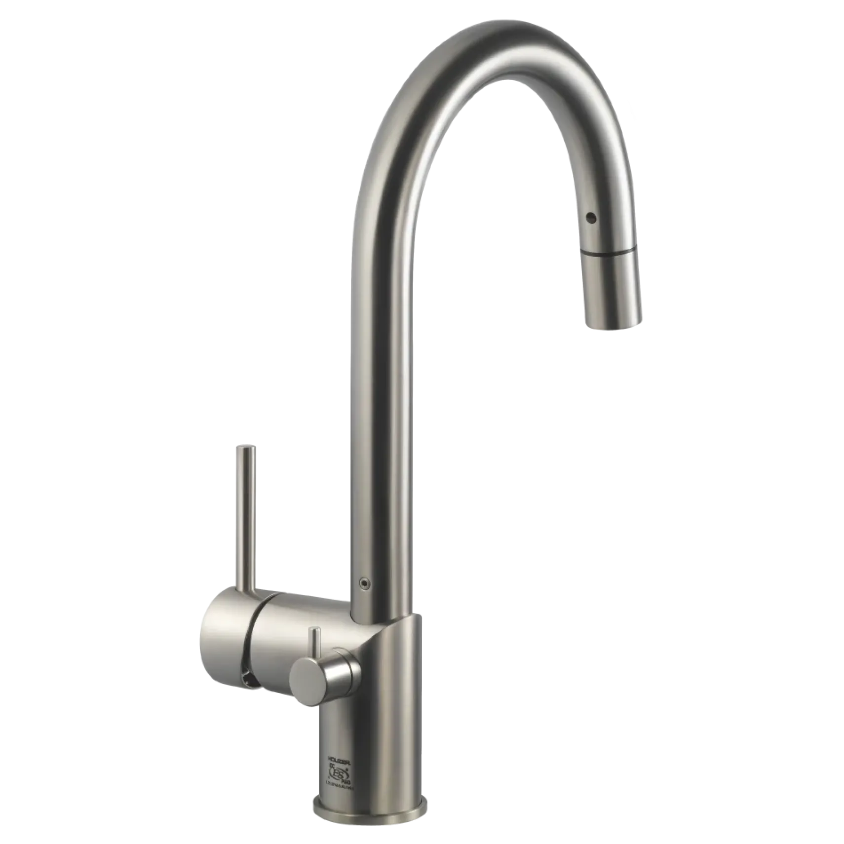 Houzer Sentinel Pull Down Kitchen Faucet Hot Water Safety Brushed Nickel, SENPD-466-BN