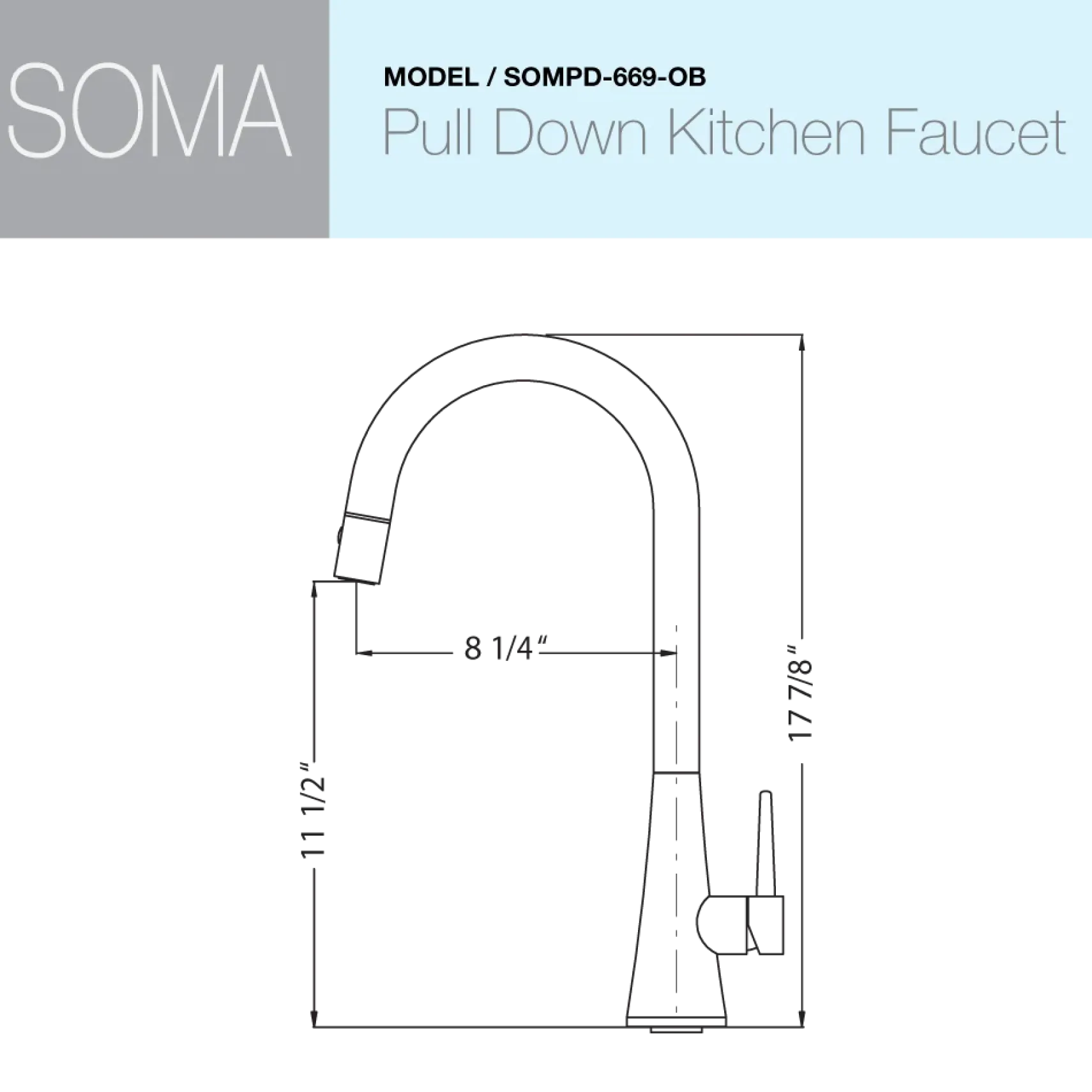 Houzer Soma Pull Down Kitchen Faucet Oil Rubbed Bronze, SOMPD-669-OB
