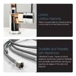 Houzer Soma Pull Down Kitchen Faucet Brushed Nickel, SOMPD-669-BN