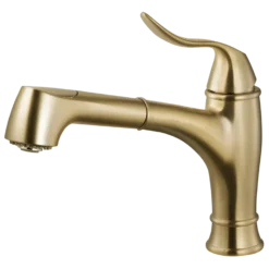 Houzer Surge Pull Out Kitchen Faucet Brushed Brass, SURPO-571-BB