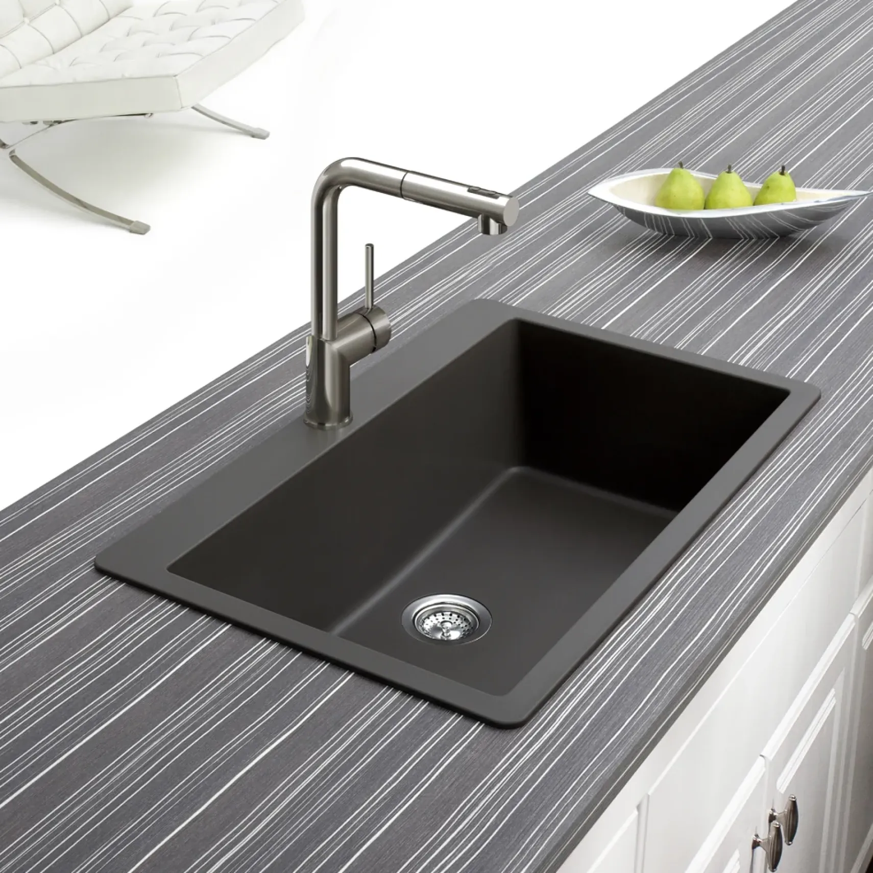 Houzer Vitale Pull Out Kitchen Faucet Brushed Nickel, VITPO-664-BN