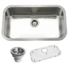 Houzer Belleo 18" Drop In/Topmount Stainless Steel Kitchen Sink, 18 Gauge, BSG-3018