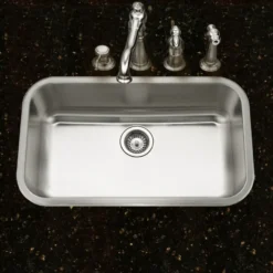 Houzer Belleo 18" Drop In/Topmount Stainless Steel Kitchen Sink, 18 Gauge, BSG-3018