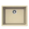 Houzer 24" Composite Granite Undermount Single Bowl Kitchen Sink, Biscuit, G-100U SAND