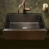 Houzer 32" Copper Single Bowl Farmhouse Apron Front Kitchen Sink, HW-COP11