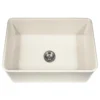 Houzer 30" Fireclay Farmhouse Apron Front Single Bowl Kitchen Sink, Biscuit, PTS-4100 BQ