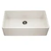 Houzer 36" Fireclay Single Bowl Farmhouse Kitchen Sink, Biscuit, Platus Series, PTG-3600 BQ