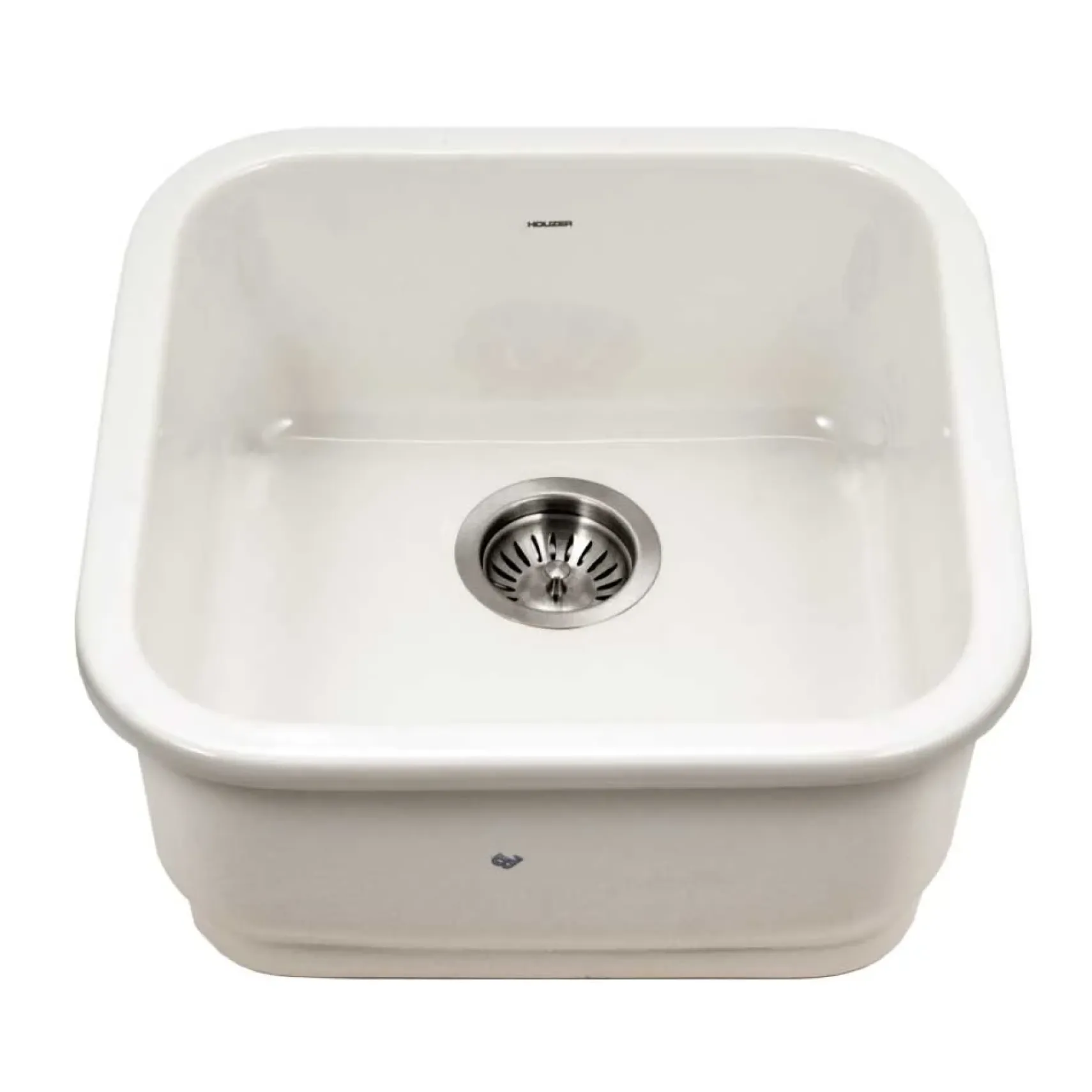 Houzer 19" Fireclay Undermount Bar Sink, Biscuit, Platus Series, PTB-1919 BQ