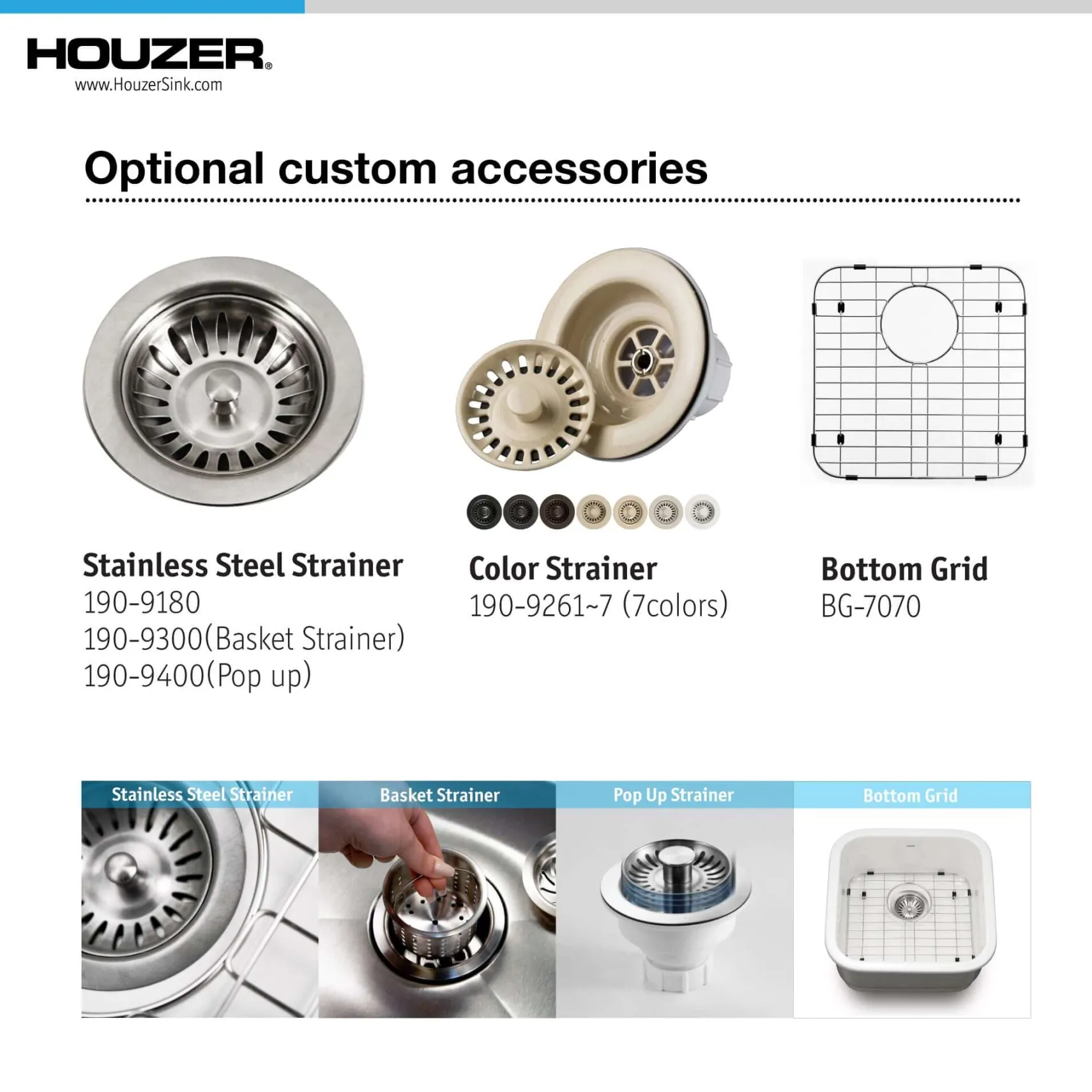 Houzer 19" Fireclay Undermount Bar Sink, Biscuit, Platus Series, PTB-1919 BQ