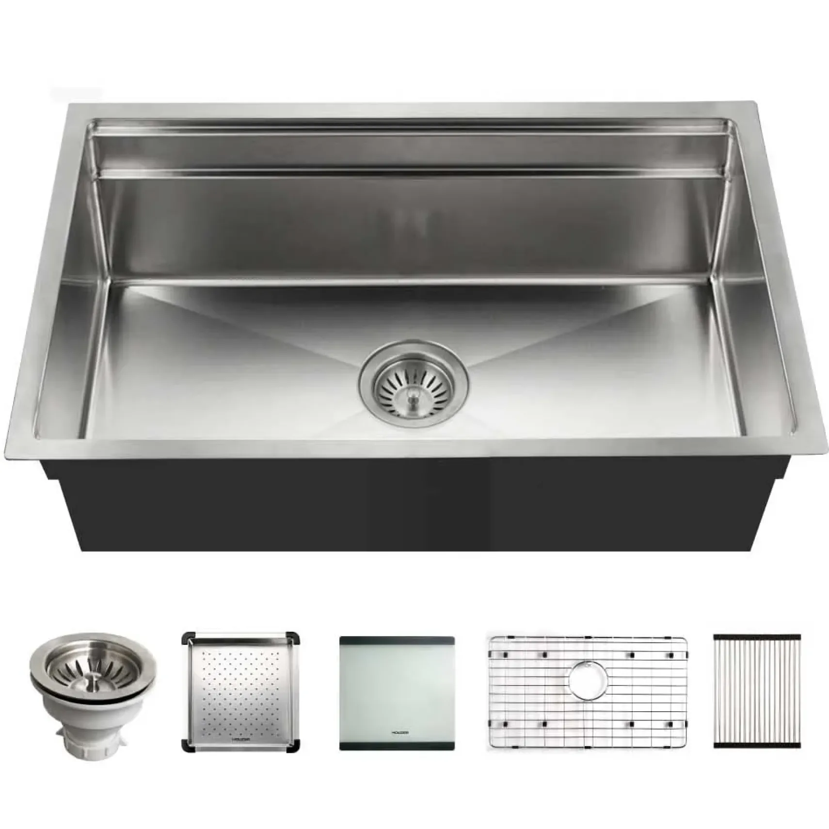 Houzer Novus 32" Stainless Steel Undermount Kitchen Sink, 18 Gauge, NVS-5200
