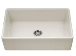 Houzer Platus 33" Fireclay Farmhouse Sink, Biscuit, PTG-4318 BQ