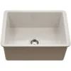Houzer Platus 18" Undermount Fireclay Kitchen Sink, Biscuit, PTU-2800 BQ