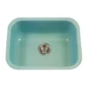 Houzer 23" Porcelain Enamel Steel Undermount Single Bowl Kitchen Sink, Green, PCS-2500 MT