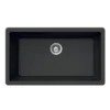 Houzer Quartztone 33 inch Midnite Granite Composite Undermount Single Bowl Kitchen Sink - V-300U MIDNITE