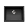 Houzer Quartztone 24 inch Midnite Granite Composite Undermount Single Bowl Kitchen Sink - G-300U MIDNITE