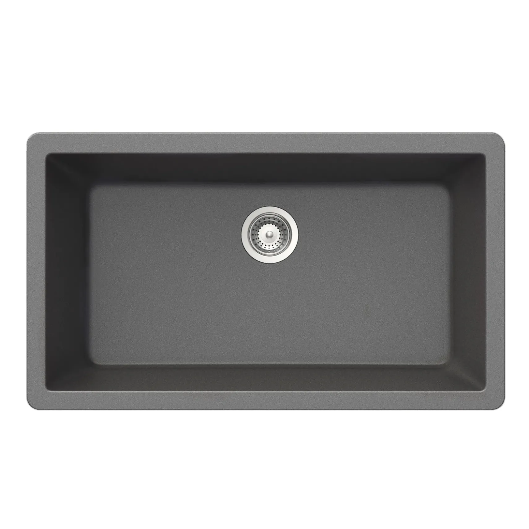 Houzer Quartztone 33 inch Slate Granite Composite Undermount Single Bowl Kitchen Sink - V-300U SLATE