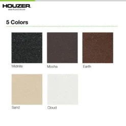 Houzer Quartztone 33 inch Slate Granite Composite Undermount 60/40 Double Bowl Kitchen Sink - M-175U SLATE