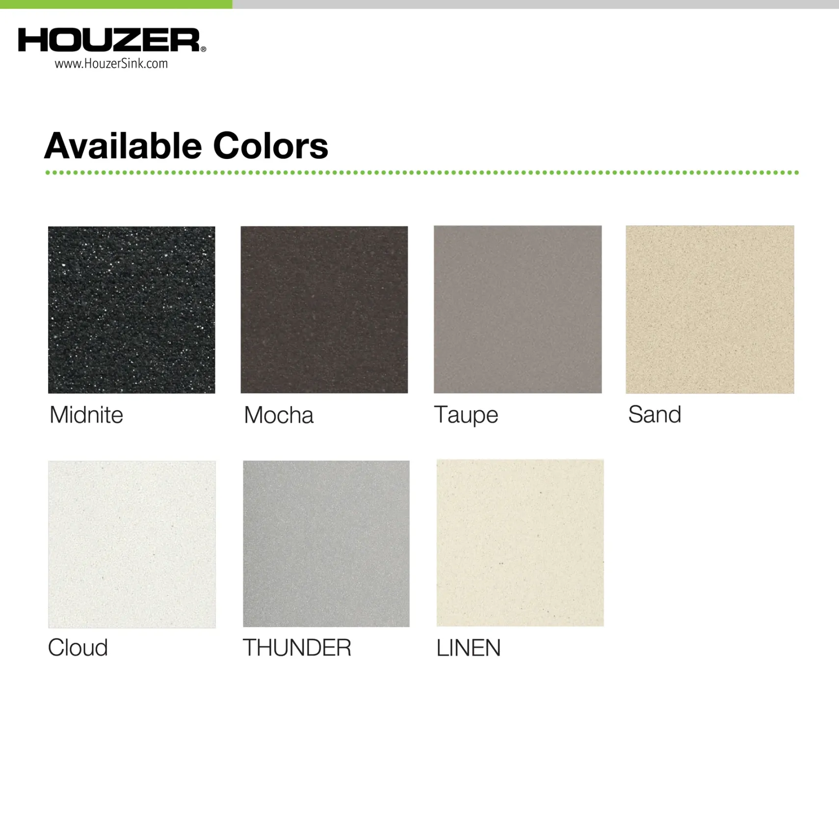 Houzer Quartztone 33 inch Thunder Granite Composite Undermount Single Bowl Kitchen Sink - V-100U THUNDER