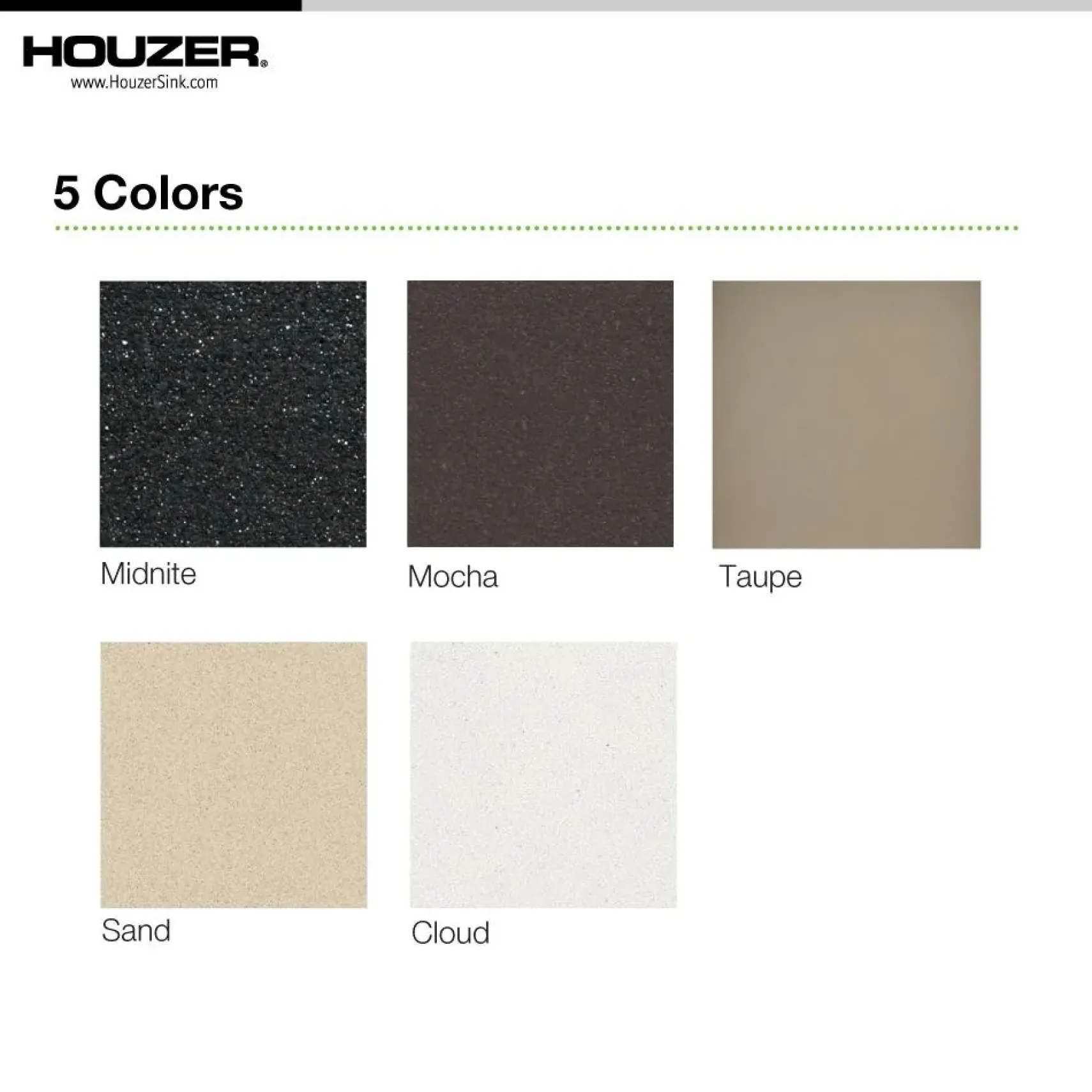 Houzer Quartztone 33" White Granite Composite Undermount 50/50 Double Bowl Kitchen Sink - M-200U WHITE