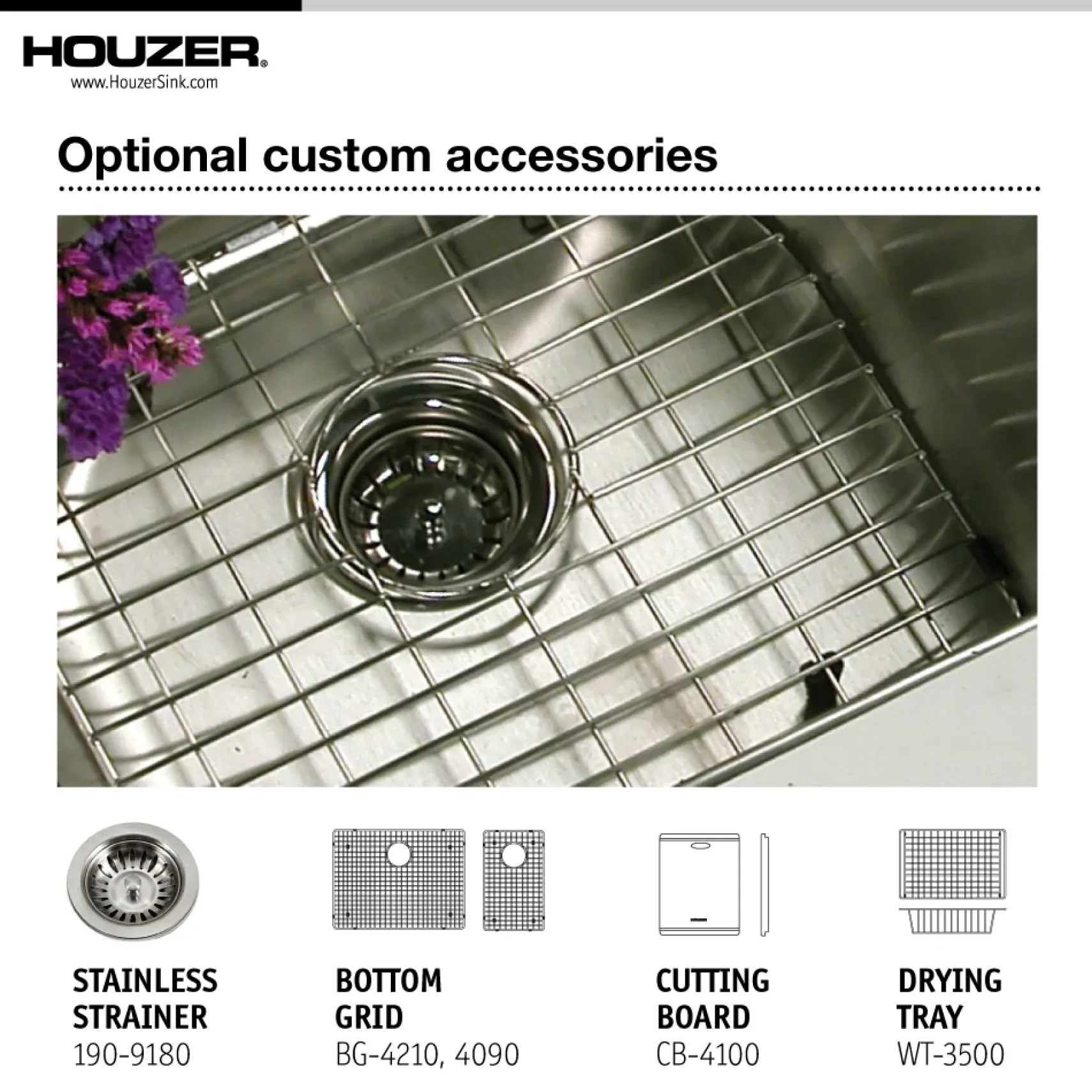 Houzer 33" Stainless Steel Undermount 70/30 Double Bowl Kitchen Sink, 18 Gauge, CTO-3370SL
