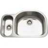 Houzer 32" Stainless Steel Undermount 80/20 Double Bowl Kitchen Sink, 18 Gauge, MG-3209SL-1