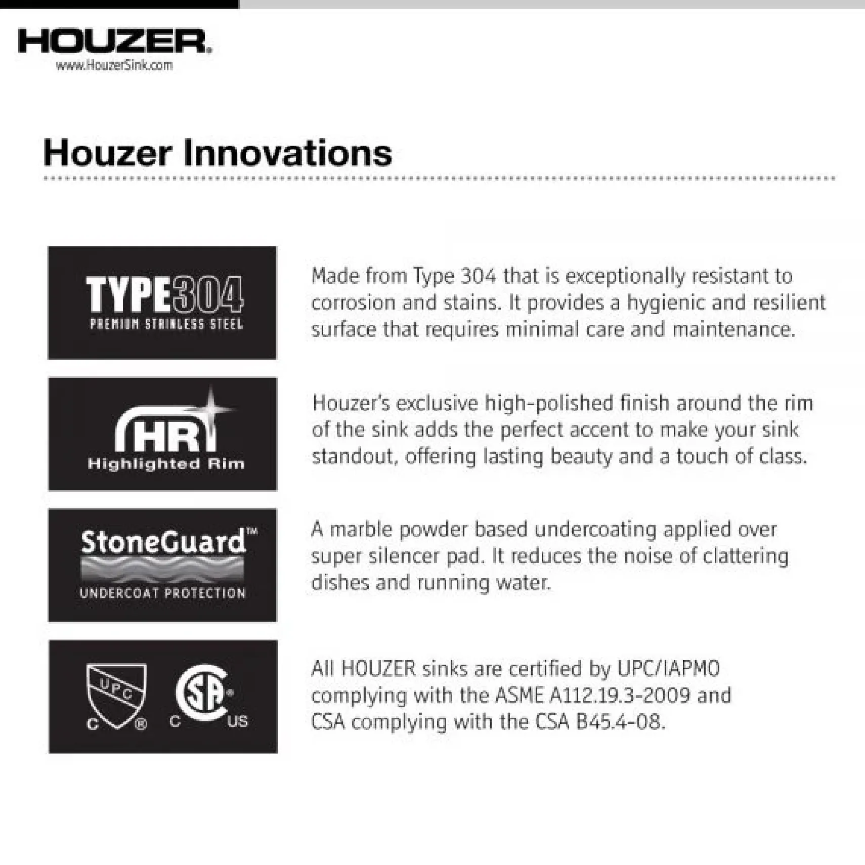 Houzer 32" Stainless Steel Undermount 70/30 Double Bowl Kitchen Sink, 18 Gauge, STC-2200SL-1
