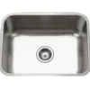Houzer 23" Stainless Steel Undermount Single Bowl Kitchen Sink, 18 Gauge, STS-1300-1