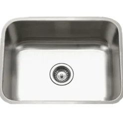 Houzer 23" Stainless Steel Undermount Single Bowl Kitchen Sink, 18 Gauge, STS-1300-1
