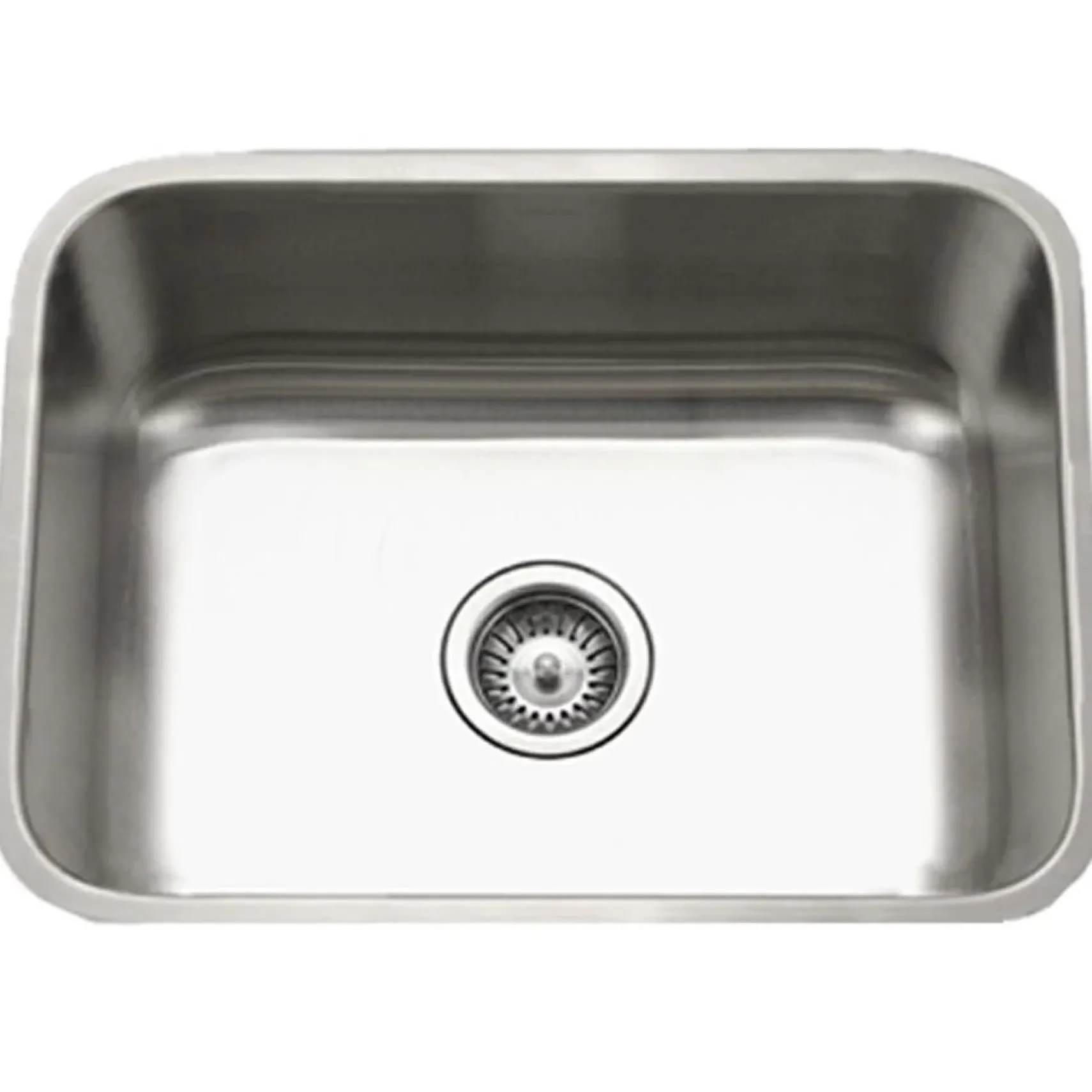 Houzer 23" Stainless Steel Undermount Single Bowl Kitchen Sink, 18 Gauge, STS-1300-1