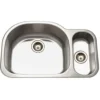 Houzer 32" Stainless Steel Undermount 80/20 Double Bowl Kitchen Sink, 18 Gauge, MG-3209SR-1