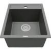 Karran 16" Drop In/Topmount Quartz Composite Kitchen Sink, Grey, QT-825-GR