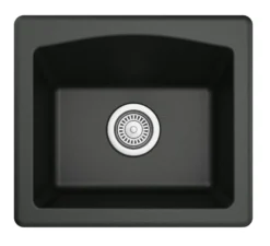 Karran 18" Quartz Bar/Prep Sink, Black, QX-680-BL