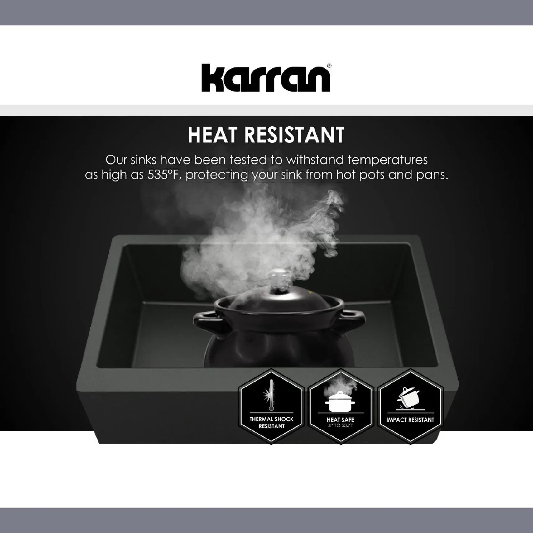 Karran 18" Quartz Bar/Prep Sink, Black, QX-680-BL