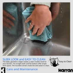 Karran 14.5" x 14.5" Spherical Undermount Stainless Steel ADA Bathroom Sink, 18 Gauge, UV-1515