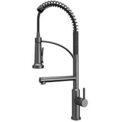 Karran Adlington 1.8 GPM Single Lever Handle Lead-free Brass ADA Kitchen Faucet, Pull-Down, Gunmetal Grey, KKF360GG
