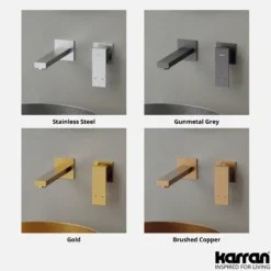 Karran Alberton 1.5 GPM Single Lever Handle Lead-free Brass ADA Bathroom Faucet, Wall Mounted, Stainless Steel, KBF620SS