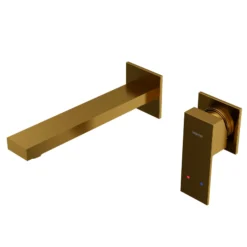 Karran Alberton 1.5 GPM Single Lever Handle Lead-free Brass ADA Bathroom Faucet, Wall Mounted, Gold, KBF620G