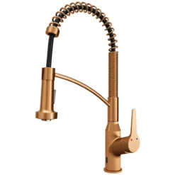 Karran Alston 1.8 GPM Single Lever Handle Lead-free Brass ADA Touchless Kitchen Faucet, Pull-Down, Brushed Copper, KKF215BC