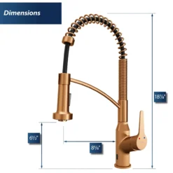 Karran Alston 1.8 GPM Single Lever Handle Lead-free Brass ADA Touchless Kitchen Faucet, Pull-Down, Brushed Copper, KKF215BC